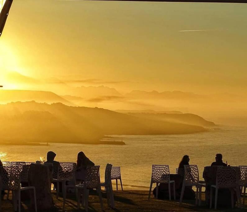 Terraza Y Piscina Con Vistas Espectaculares Al Mar Parking Cubierto Apartman San Vicente de la Barquera Kültér fotó